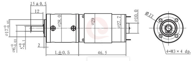 28mm 24V Planetary DC Gear Motor For Home Appliance , Power Tools