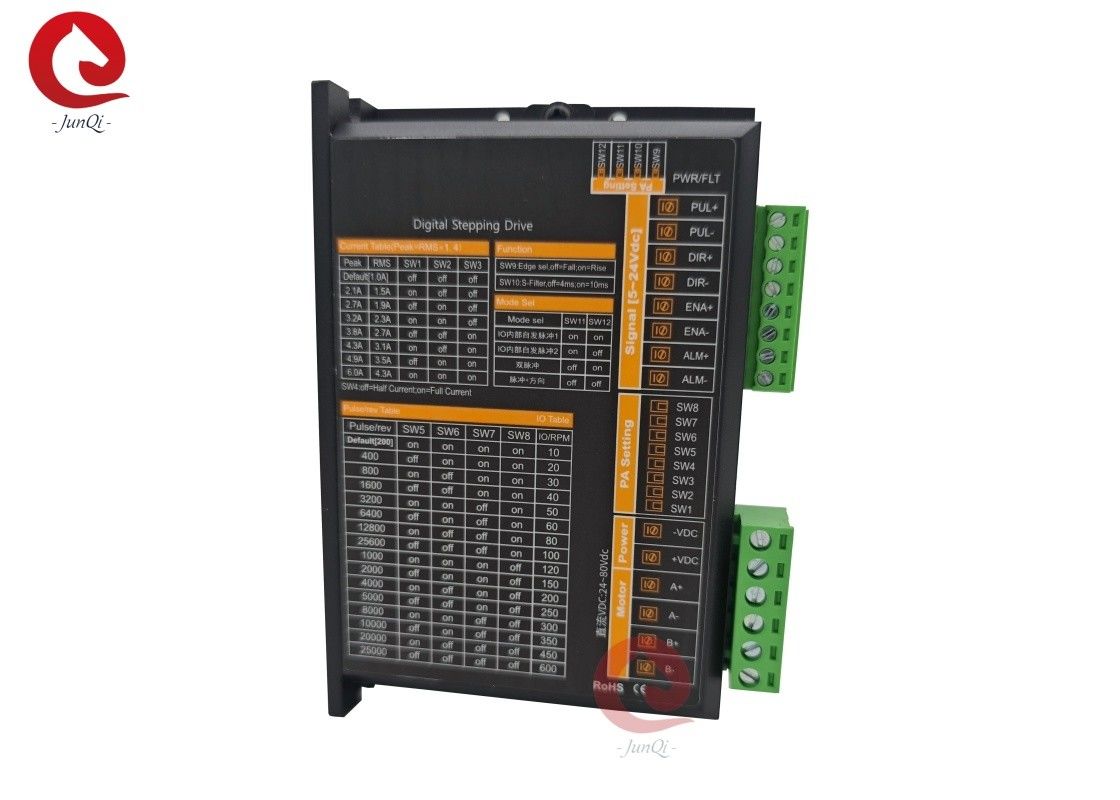 JQ6A 2Phase Stepper Motor Driver 24-80VDC 1-6A Stepper Motor Controller For Nema17 Nema 23 Nema34